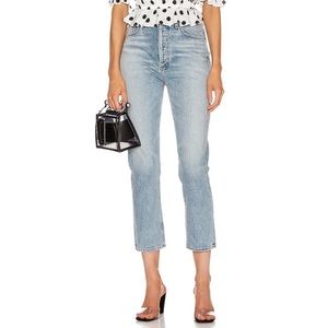 Agolde Double Pocket Riley High Rise Straight Crop